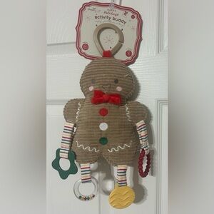 Dream Gro Holiday Activity Buddy Gingerbread Man Baby Plush Toy Teether NEW